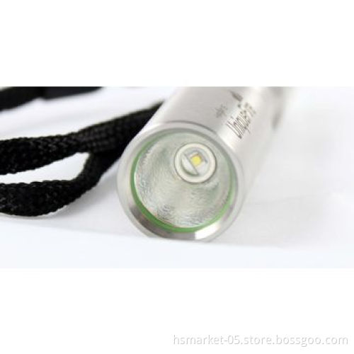 Stainless Steel Waterproof Shockproof Aluminum LED Flashlight, Powered by AA/14500 Li-ion BatteryNew